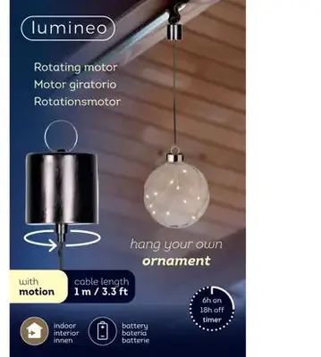 Hang draaimotor – D 6,5 x H 9 cm, zwart - afbeelding 3