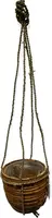 Hangpot rotan stripe bronze 15x14cm - afbeelding 1