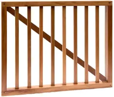 Hardhouten spijlenhek/-poort 100 x 80 cm  - afbeelding 1