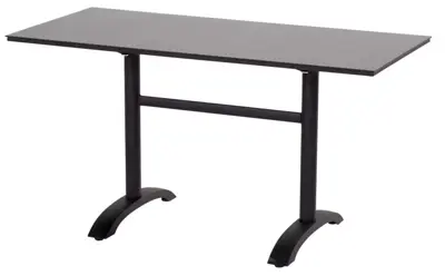 Hartman bistrotafel sophie flip hpl 138x68x75cm carbon black - afbeelding 1