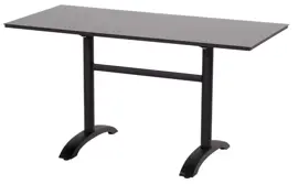 Hartman bistrotafel sophie flip hpl 138x68x75cm carbon black - afbeelding 1
