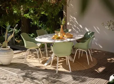 Hartman dining tuinstoel le soleil element sage green - afbeelding 8