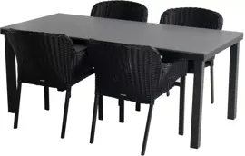 Hartman dining tuintafel comino floating top 180x90x75cm carbon black - afbeelding 4