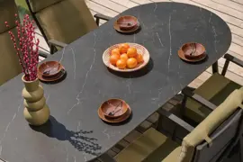 Hartman dining tuintafel flora ceramic 220x100x75cm charcoal - afbeelding 6