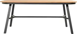 Hartman dining tuintafel tubb teak 185x100x75cm black - afbeelding 2
