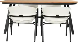 Hartman dining tuintafel tubb teak 185x100x75cm black - afbeelding 7