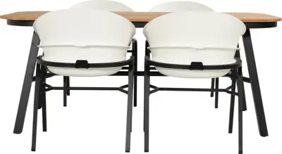 Hartman dining tuintafel tubb teak 185x100x75cm black - afbeelding 6