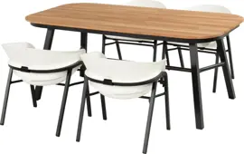 Hartman dining tuintafel tubb teak 185x100x75cm black - afbeelding 5