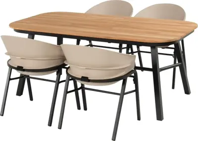 Hartman dining tuintafel tubb teak 185x100x75cm black - afbeelding 8
