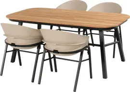 Hartman dining tuintafel tubb teak 185x100x75cm black - afbeelding 8