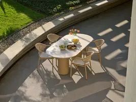 Hartman dining tuintafel valencia 220x100x75cm capuccino - afbeelding 3