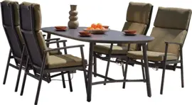 Hartman diningset flora ceramic charcoal - afbeelding 1