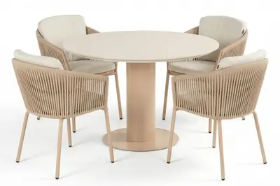 Hartman diningset girona 120 sevilla cappuccino - afbeelding 1