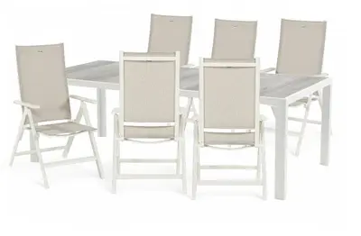 Hartman diningset tanger 228 aruba verstelbaar royal white - afbeelding 1