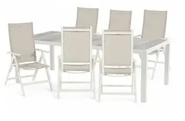 Hartman diningset tanger 228 aruba verstelbaar royal white - afbeelding 1