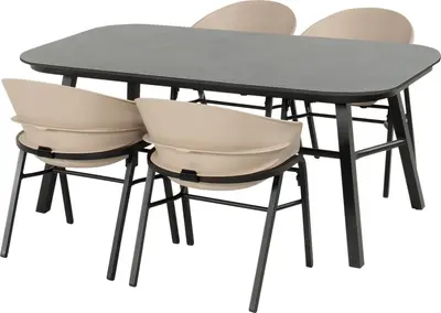 Hartman diningset tubb ceramic soft taupe - afbeelding 2