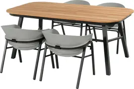 Hartman diningset tubb teak concrete grey - afbeelding 1