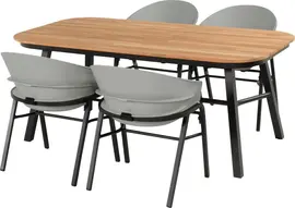 Hartman diningset tubb teak concrete grey - afbeelding 2