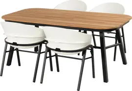 Hartman diningset tubb teak royal white - afbeelding 1