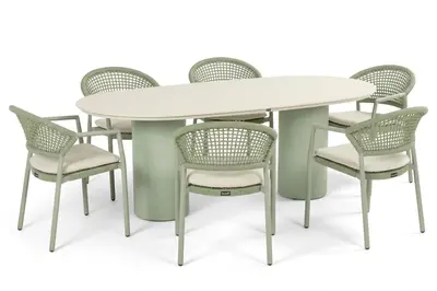 Hartman diningset valencia 220 taragona soft green - afbeelding 2