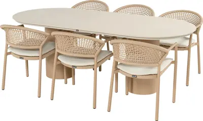 Hartman diningset valencia taragona cappuccino - afbeelding 1
