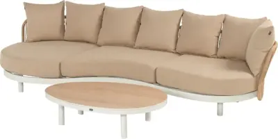 Hartman lounge tuintafel bjorn 110x78x28cm royal white - afbeelding 4