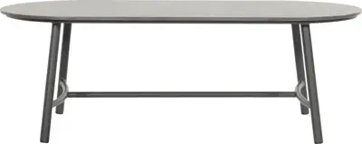 Hartman lounge tuintafel flora ceramic 130x60x42cm charcoal - afbeelding 2