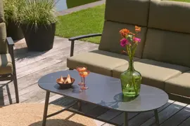 Hartman lounge tuintafel flora ceramic 130x60x42cm charcoal - afbeelding 7