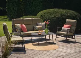 Hartman lounge tuintafel flora ceramic 130x60x42cm charcoal - afbeelding 4