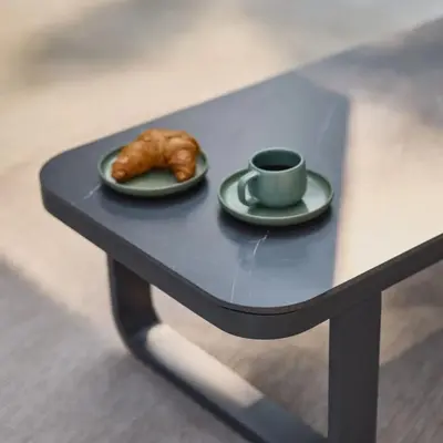 Hartman lounge tuintafel milano 130x60x41cm charcoal - afbeelding 3