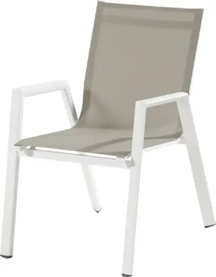 Hartman stapelbare dining tuinstoel aruba royal white - afbeelding 1