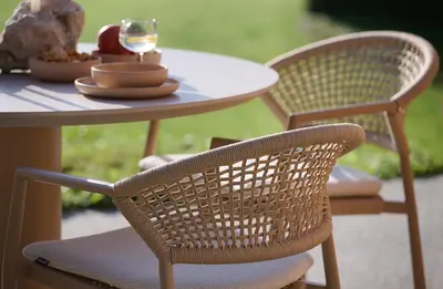 Hartman stapelbare dining tuinstoel taragona cappuccino - afbeelding 5