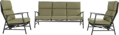 Hartman stoel-bank loungeset flora 3-zits charcoal - afbeelding 2