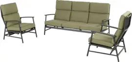 Hartman stoel-bank loungeset flora 3-zits charcoal - afbeelding 1