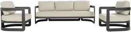 Hartman stoel-bank loungeset milano 3-zits charcoal - afbeelding 2