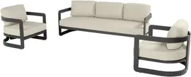 Hartman stoel-bank loungeset milano 3-zits charcoal