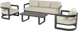 Hartman stoel-bank loungeset milano charcoal - afbeelding 1