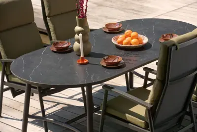 Hartman verstelbare dining tuinstoel flora charcoal - afbeelding 11