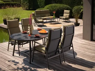 Hartman verstelbare dining tuinstoel flora charcoal - afbeelding 10