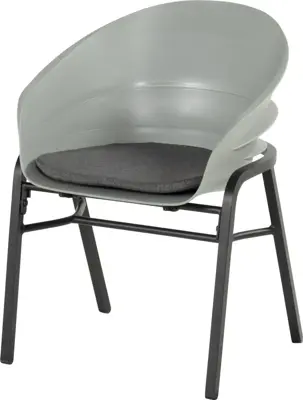 Hartman verstelbare dining tuinstoel tubb concrete grey - afbeelding 1