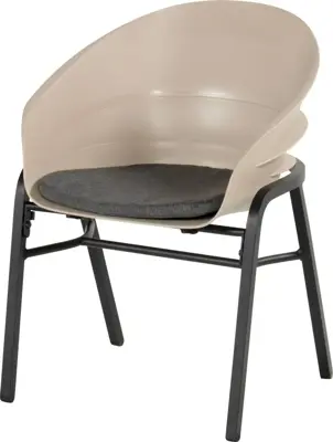 Hartman verstelbare dining tuinstoel tubb soft taupe - afbeelding 1