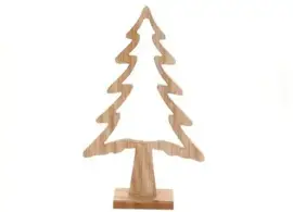 HBX natural living kerstfiguur hout tree malden 25x8x42cm naturel kopen?