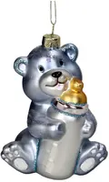 HD Collection glazen kerst ornament baby's first christmas beer 11.5cm blauw kopen?