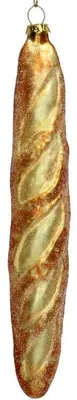 HD Collection glazen kerst ornament baguette 21cm bruin