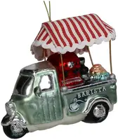 HD Collection glazen kerst ornament barista kar 12.5cm multi kopen?
