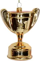 HD Collection glazen kerst ornament beker 10.5cm goud - afbeelding 1