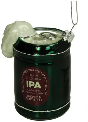 HD Collection glazen kerst ornament bier 9cm groen
