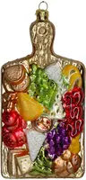 HD Collection glazen kerst ornament borrelplank 16cm multi - afbeelding 2
