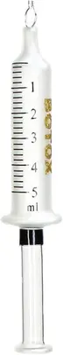 HD Collection glazen kerst ornament botox 16.5cm wit