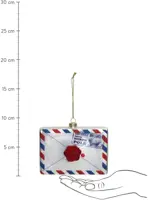 HD Collection glazen kerst ornament brief voor de kerstman 7.5cm multi - afbeelding 5